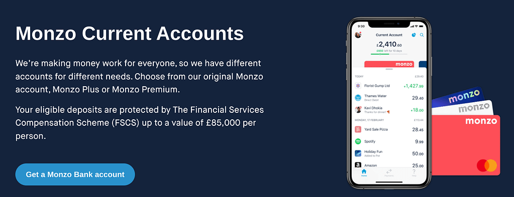 Monzo bank welcome offer